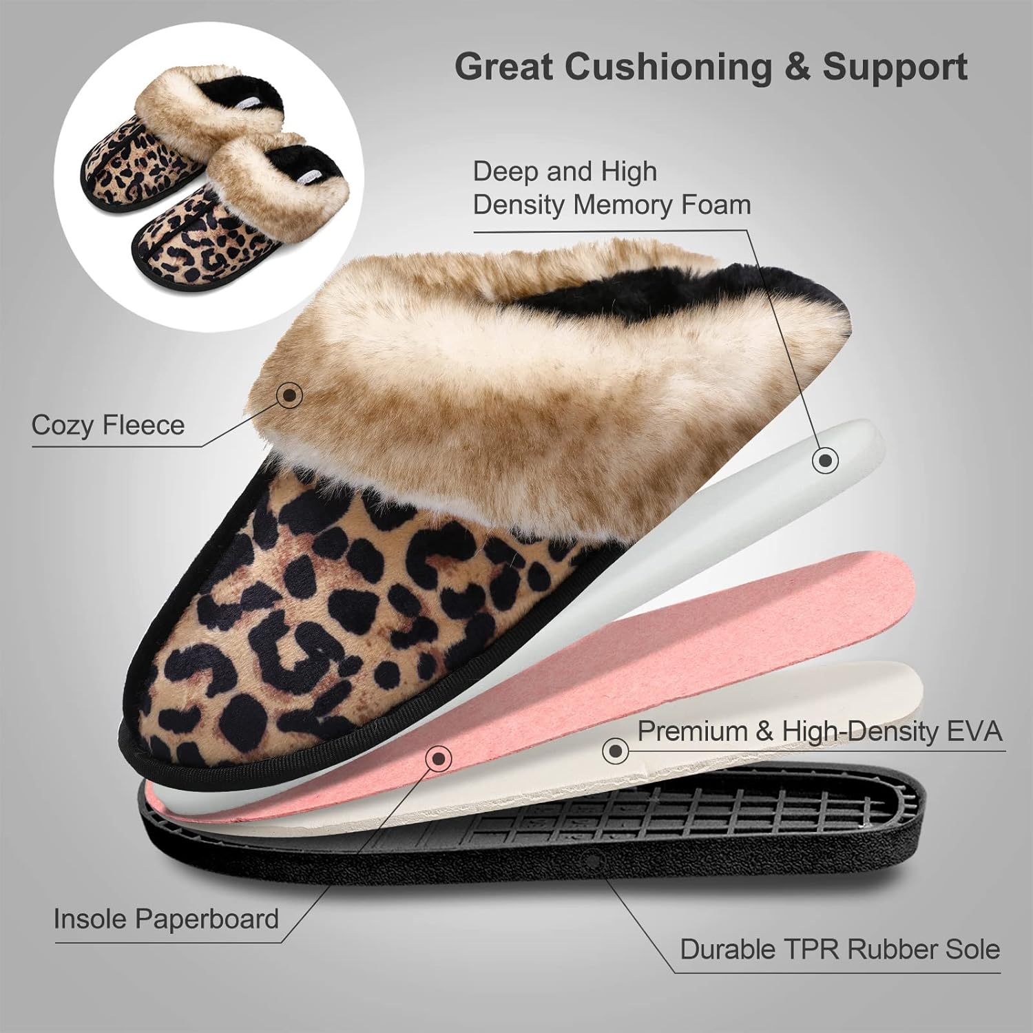 Besroad Winter Fuzzy House Slippers Sandals Plush Faux Fur Fluffy Flats Slippers Warm Slide Shoes for Women - Image 6