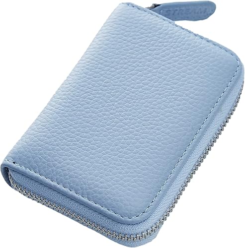 Amazon Stream カードケース 本革 大容量 じゃばら スキミング防止 メンズ レディース アイスブルー クレジット カードケース Amazon Stream カードケース 本革 大容量 じゃばら スキミング防止 メンズ レディース アイスブルー クレジット カードケース