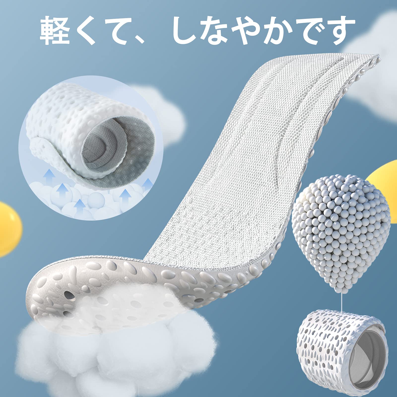 Amazon.co.jp: [Sunhel] インソール 中敷き 衝撃吸収 消臭 通気性 超 