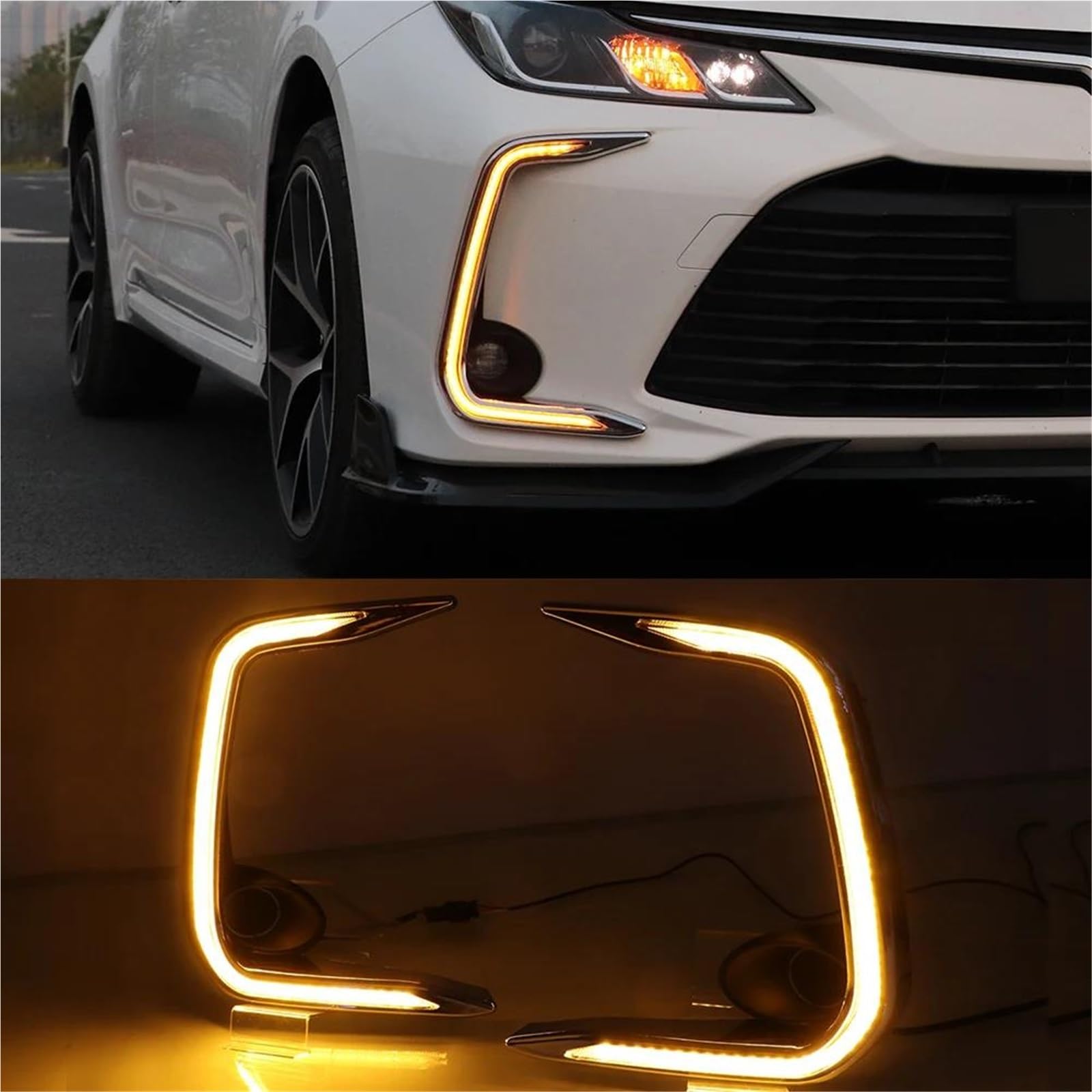 Luz Diurna Impermeable Con Señal Giro Amarilla Para Toyota Para Corolla 2019, 2020, 2021 Y 2022