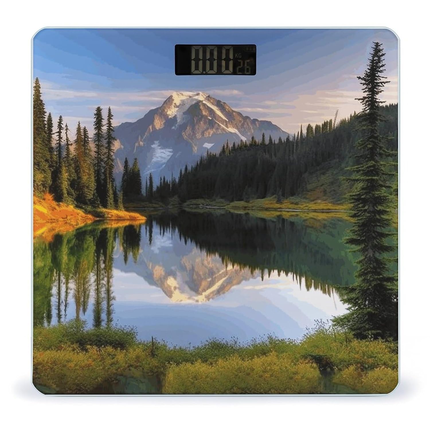 Báscula Digital de Baño con Pantalla LCD Grande y Vidrio Templado miniatura 1