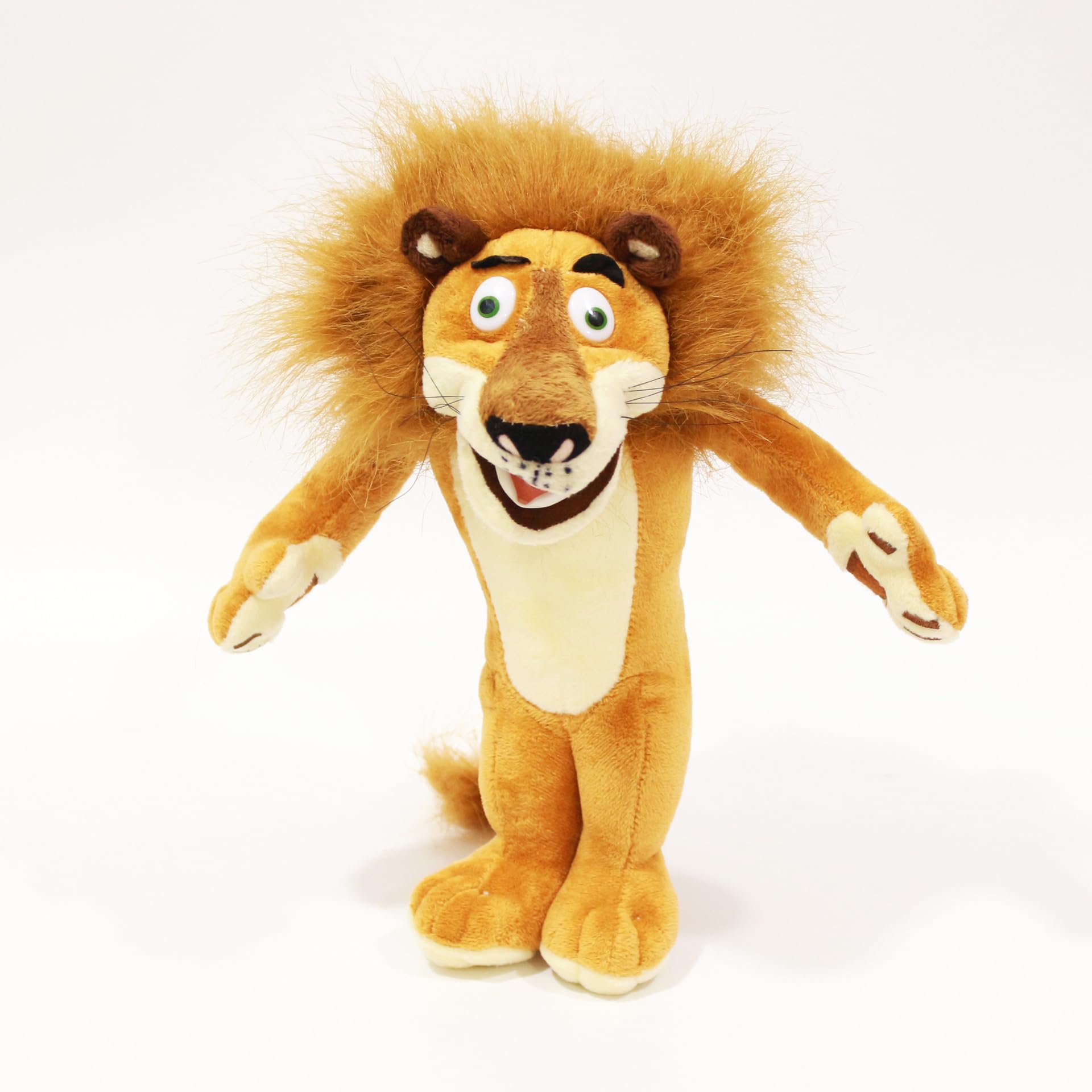 YIUNL Movie Madagascar Penguins Plush Toy Sets Cute Cartoon Hippo Giraffe Lion Pillow Stuffed Animal Doll for Kids Gift 25cm Lion