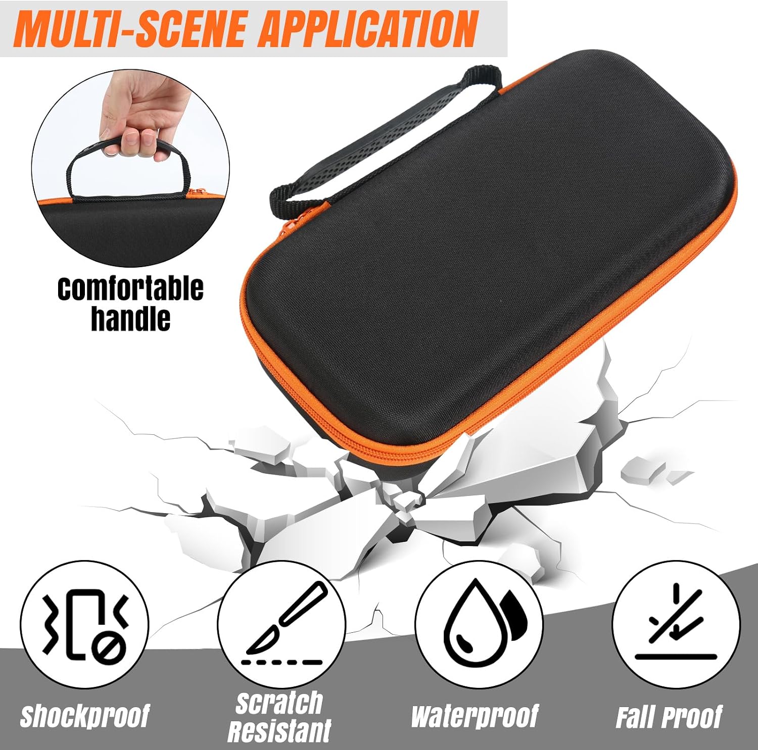TPQKA Wireless Microphones Case for Karaoke Machine Microphone Wireless for JBL Mic Case Convenient Storage Two Microphone System, Receiver, Adapter, AA Batteries (Only Black Box)