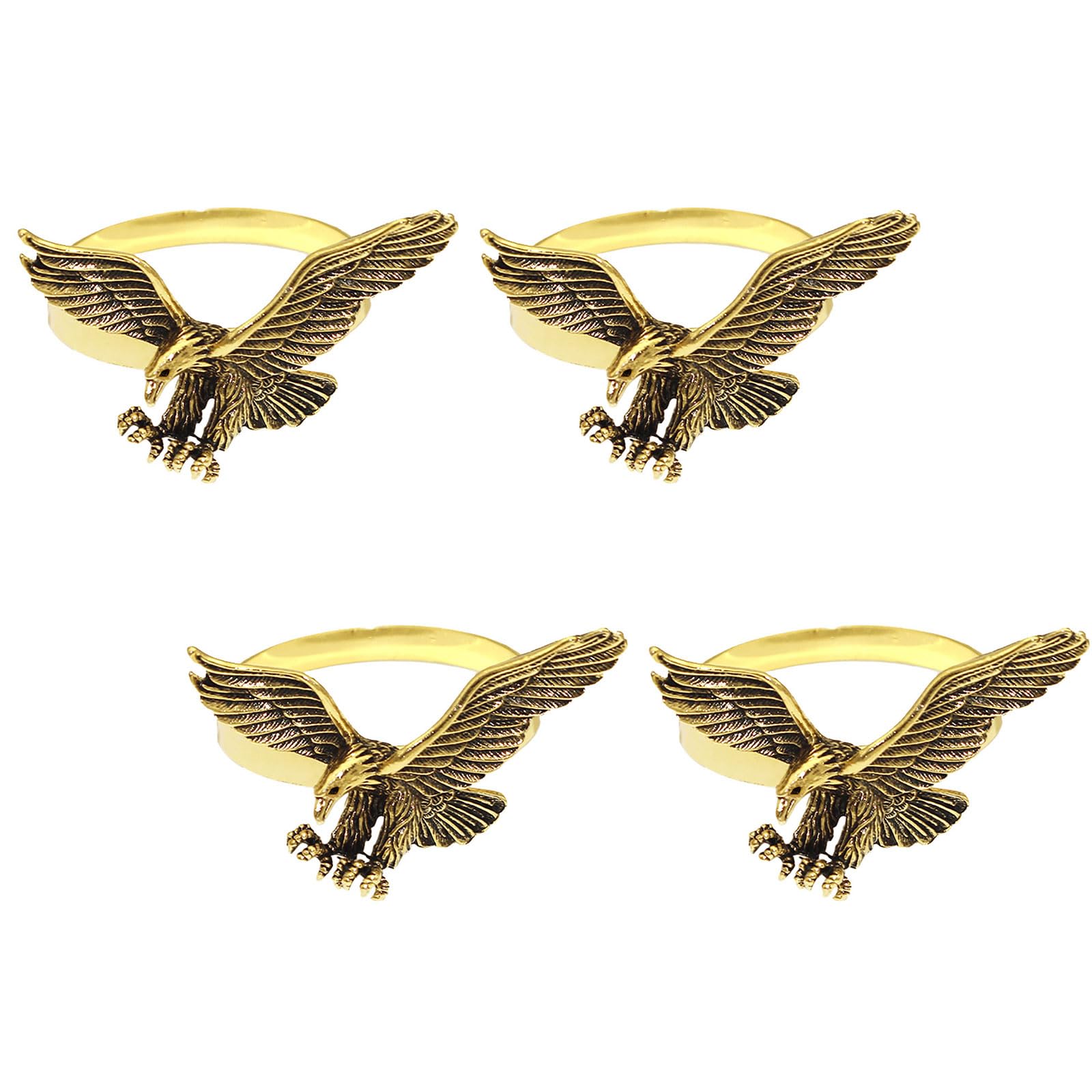 ZEPFJHE Unique Antique Hawks Napkin Clip Alloy Perfect Holiday Gathering Alloy Napkin Rings Set