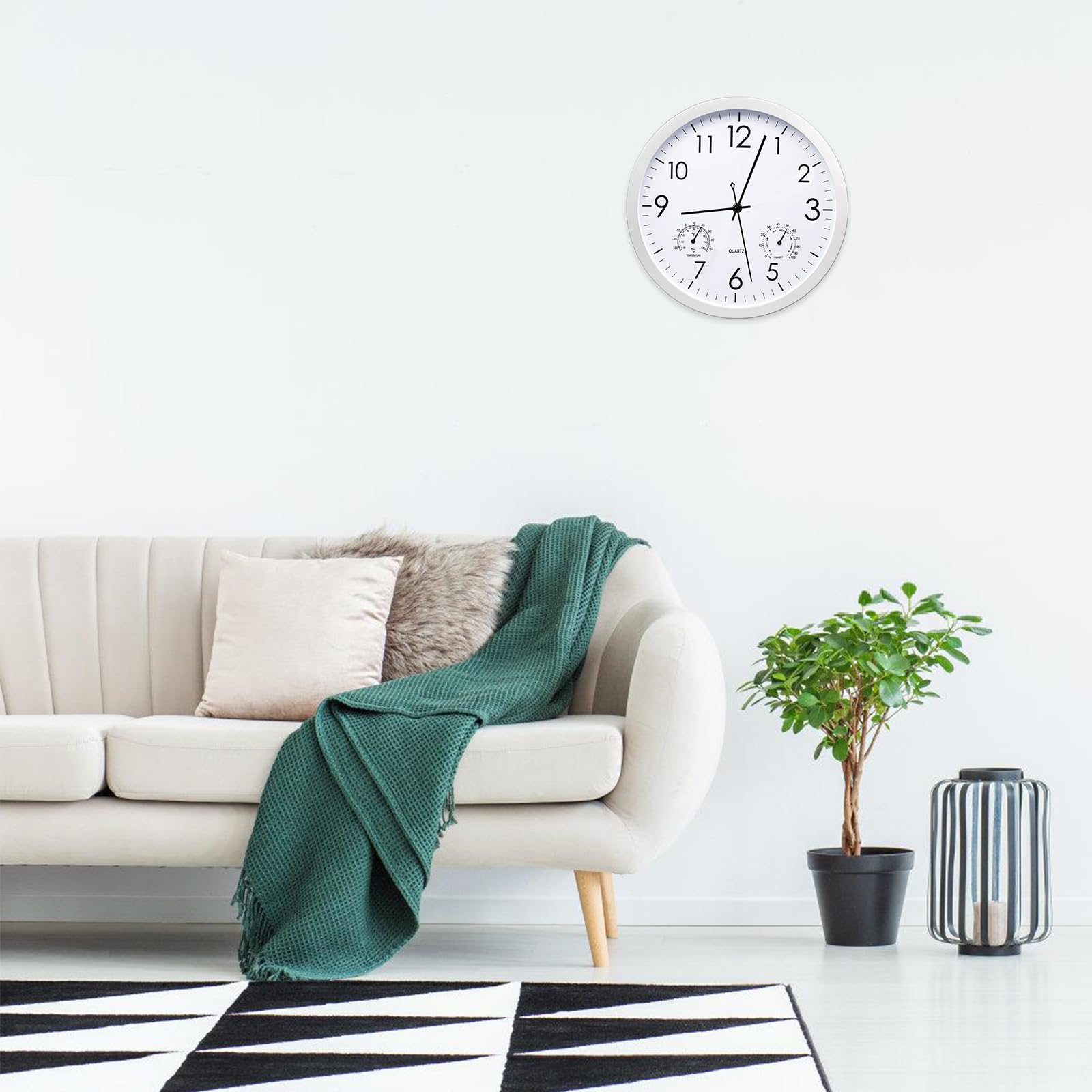Horloge de jardin résistante - Grande horloge d'extérieur résistante aux intempéries - Étanche - Rétro