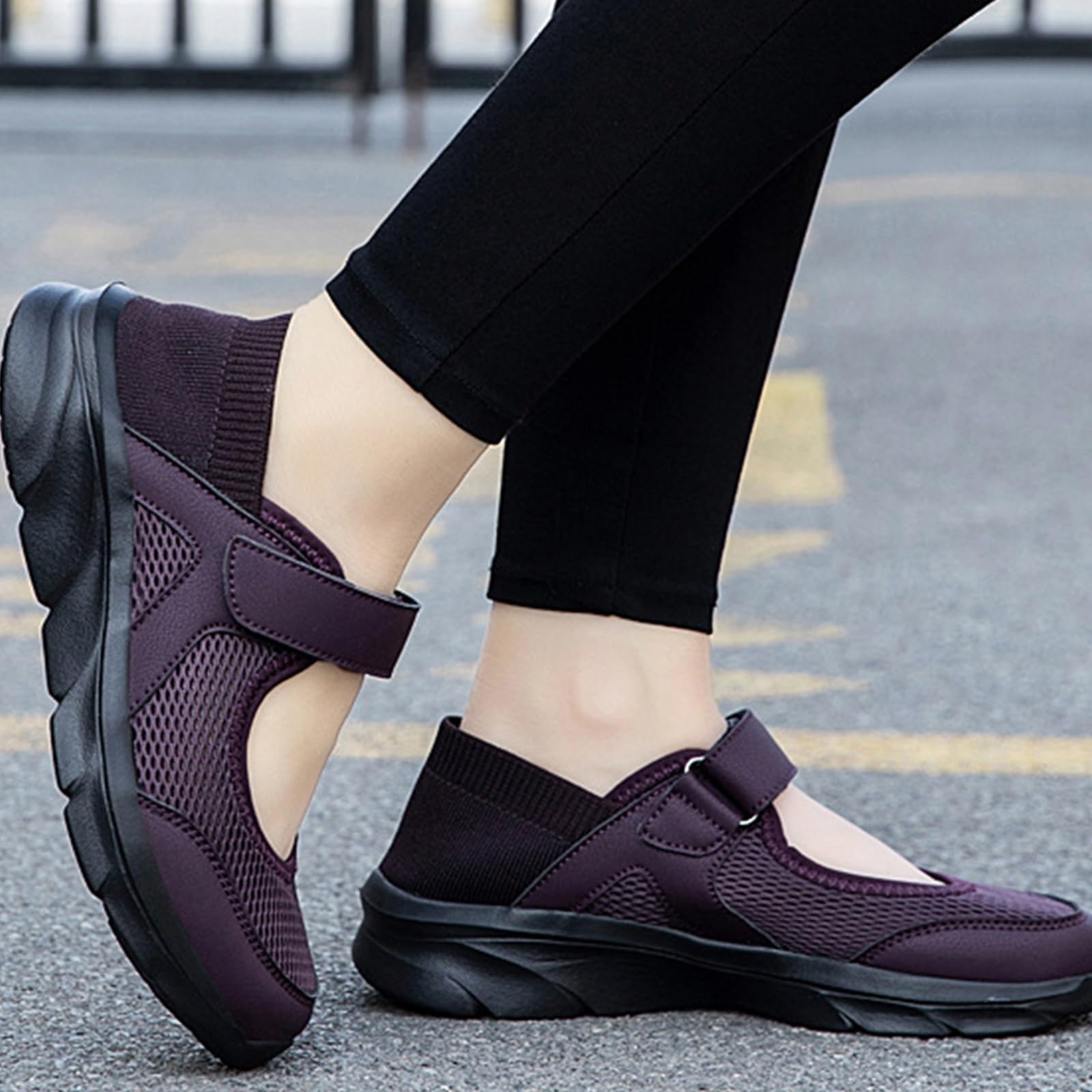 Damskie buty na lato, oddychające, antypoślizgowe, miękkie podeszwy, starsze buty