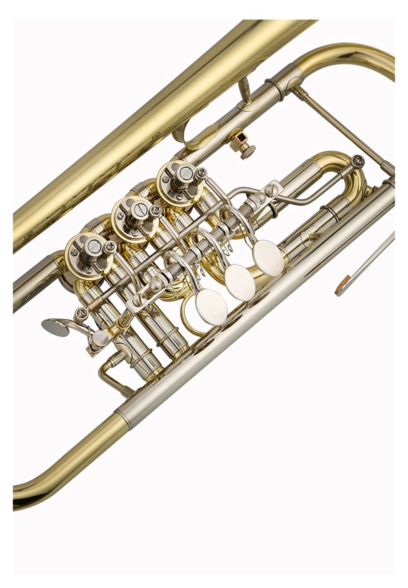 B-Flat-Trompete-Flache Schlüssel-Trompete Lackiertes Gold-Messing-Trompeten-Musikinstrument Trompeten Anfänger