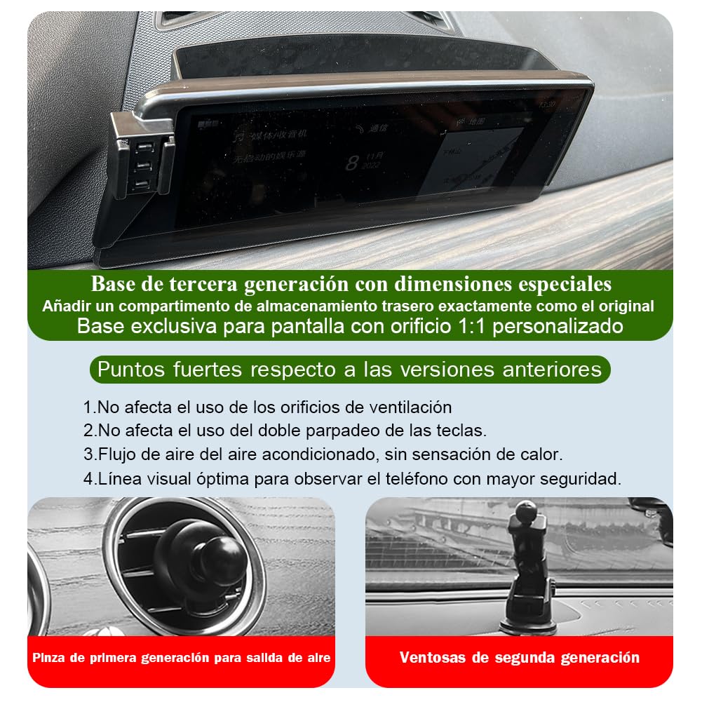 Soporte Movil Coche para BMW Serie 5 y Serie 6 Accesorios [Solo Compatible con BMW G30 G31 G32 – Pantalla táctil 10,25 Pulgadas, años 2017-2020][No Compatible con Pantallas táctiles de 12,3 Pulgadas]
