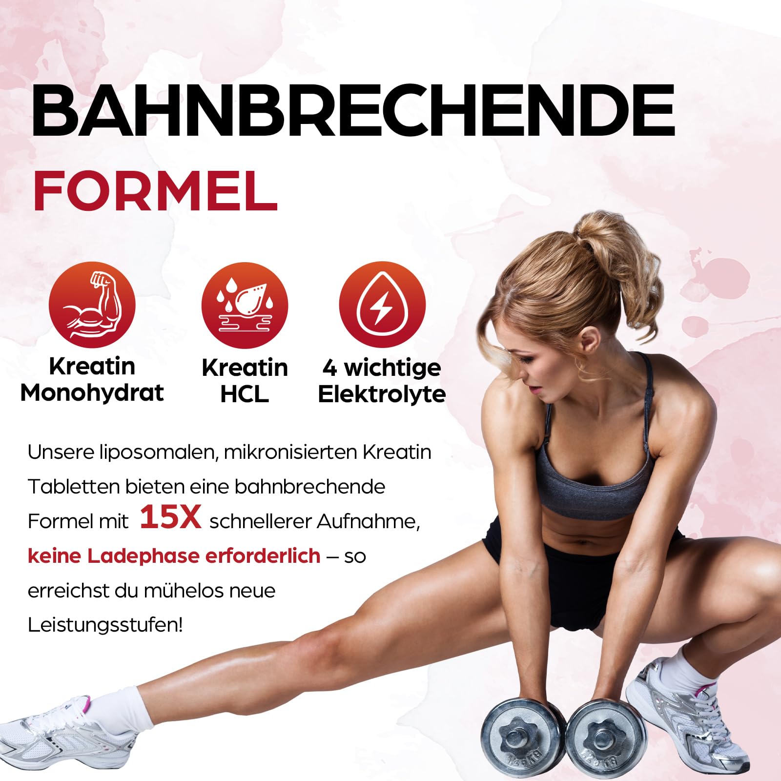 Creatina Monohidratada en Tabletas 4200mg, Creatina Pura Micronizada con Creatina HCl, Alternativa a la Creatina en Polvo, Suplemento para Masa Muscular para Hombres y Mujeres, 120 Tabletas