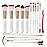 Real Perfection Makeup Brush Set 16 Pcs with 1 Eyebrow Razor Premium Synthetic Foundation Powder Concealers Eyeshadow Blush Makeup Brushes Make up Brushes Kit (White)
