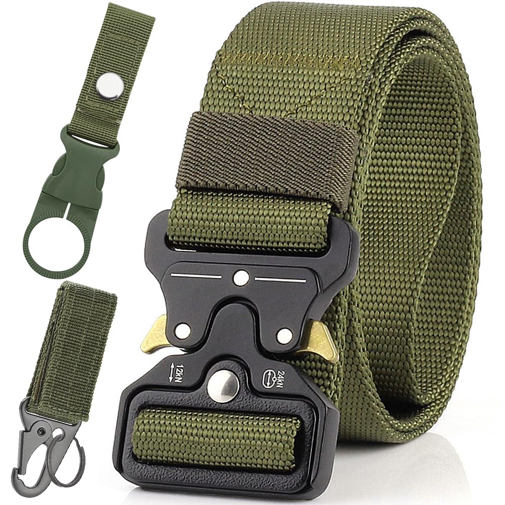 MUCHER Taktischer Gürtel Herren Militär Arbeitsgürtel Molle Nylon Sicherheitsggurte Beutegürtel Bundeswehr Gürtel Rettungsdienst mit Schnellverschluss für Outdoor Sport Camping Jagen Vatertag