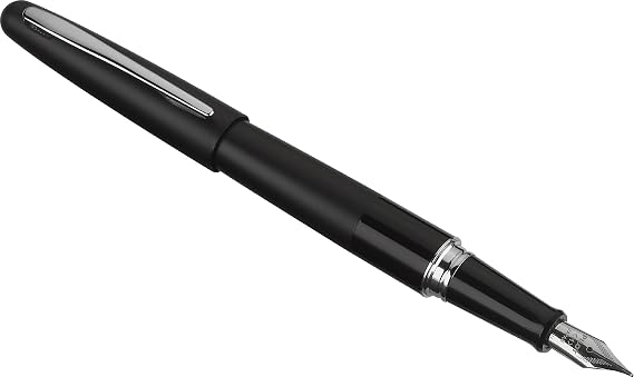 PILOT Metropolitan Collection Fountain Pen, Black Barrel, Classic Design, Medium Nib, Black Ink (91107)