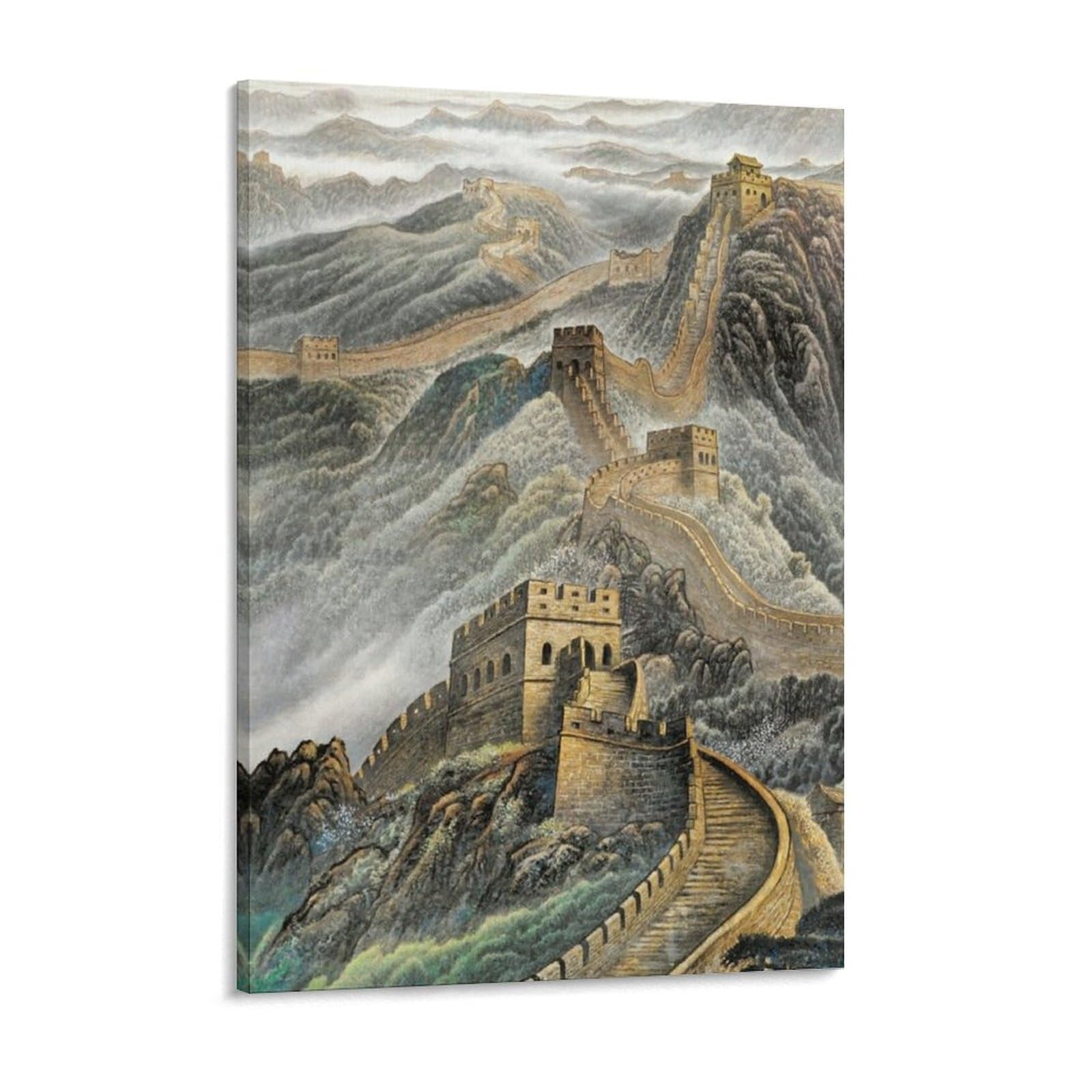 レトロ 万里の長城 風景画 油彩画 油絵 アート 絵画 額縁 額装 インテリア レトロ 万里の長城 風景画 油彩画 油絵 アート 絵画 額縁 額装