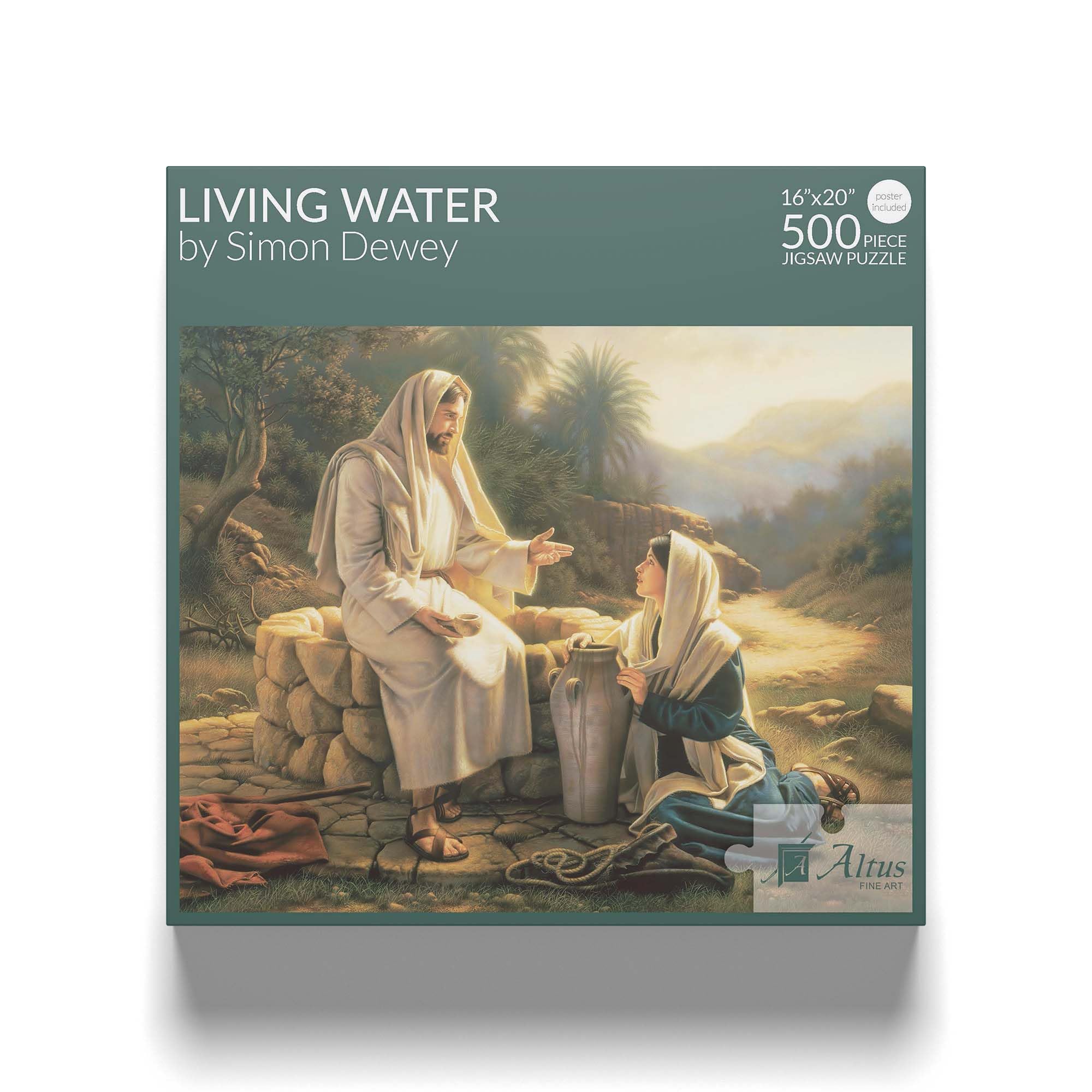 Altus Fine Art 500 Piece Jigsaw Puzzle - Living Water by Simon Dewey- Christian Puzzle- Inspirational Bible Artwork
