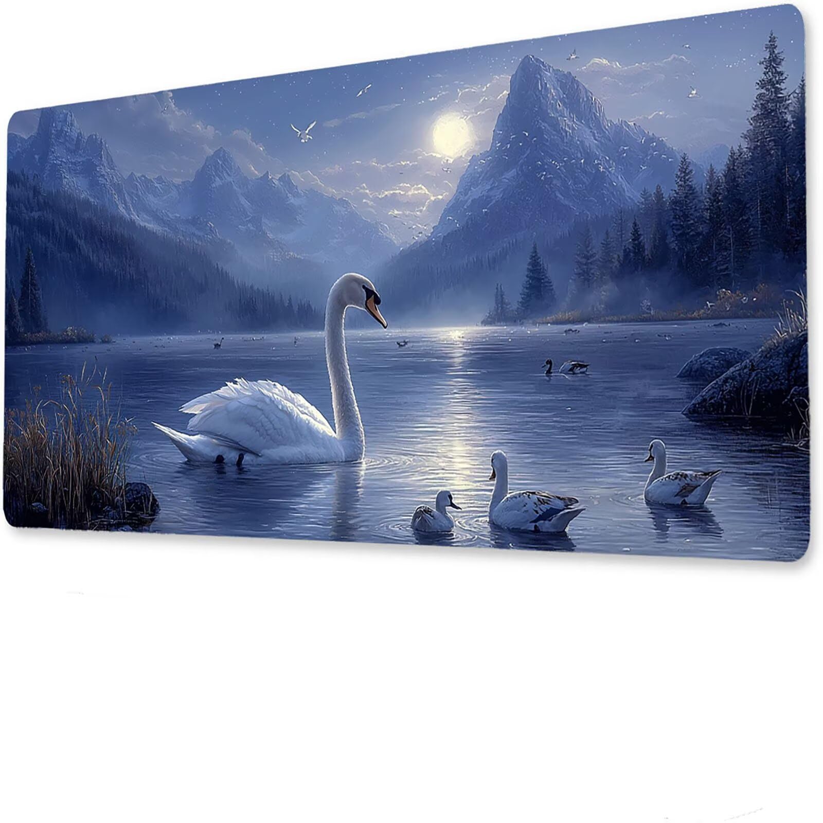 Podkładka pod mysz zwierzęcą matowa, podkładka pod mysz do gier XXL 1200 x 600 x 5 mm, podkładka na biurko dla graczy, bardzo duża bezszwowa mata na stół dla graczy, antypoślizgowa podstawa,