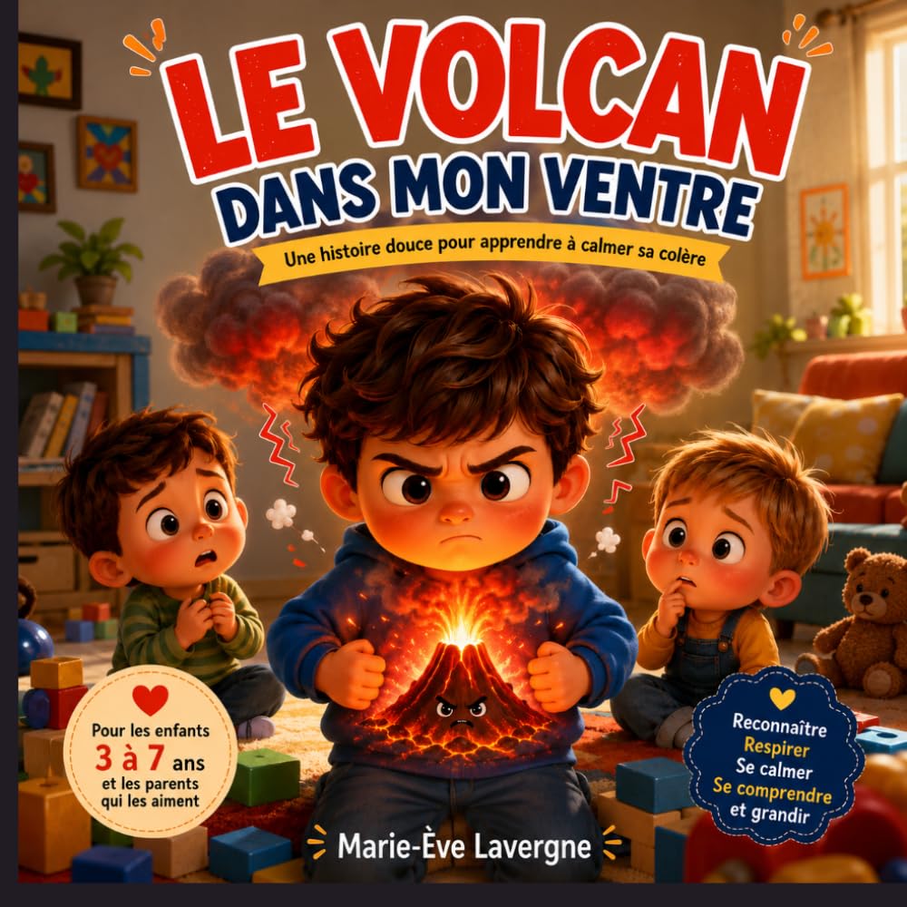 Le Volcan dans mon ventre: Un livre illustré sur la gestion de la colère et des émotions pour les enfants de 3 à 7 ans.