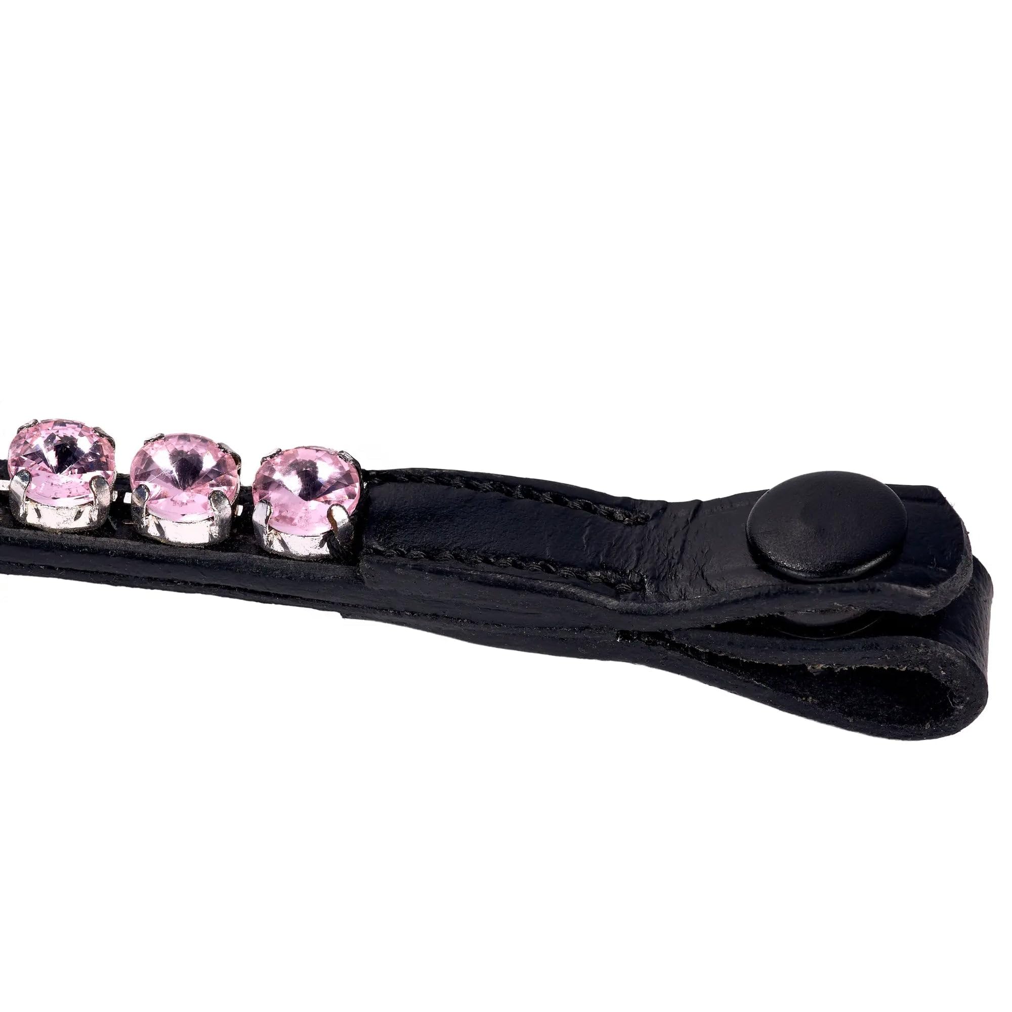Frontalera Vellquine Lady Pink Cristales Rosados y Sistema de Enganche Fácil Elegancia y Comodidad para Cabezadas (full)