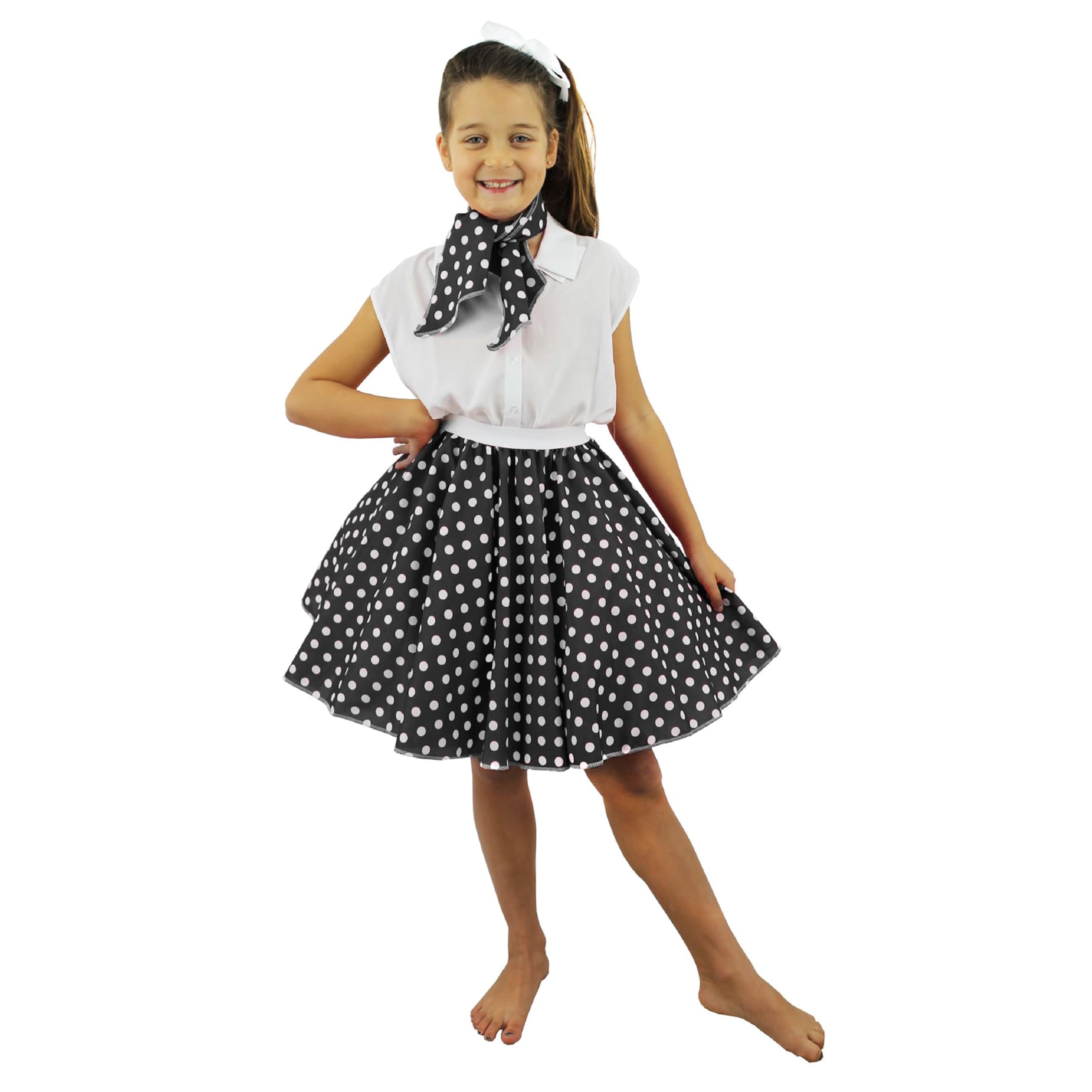 Gonna Anni '50 Rockabilly Con Pois E Cravatta - 17 Colori Super Trendy! - Foto 8