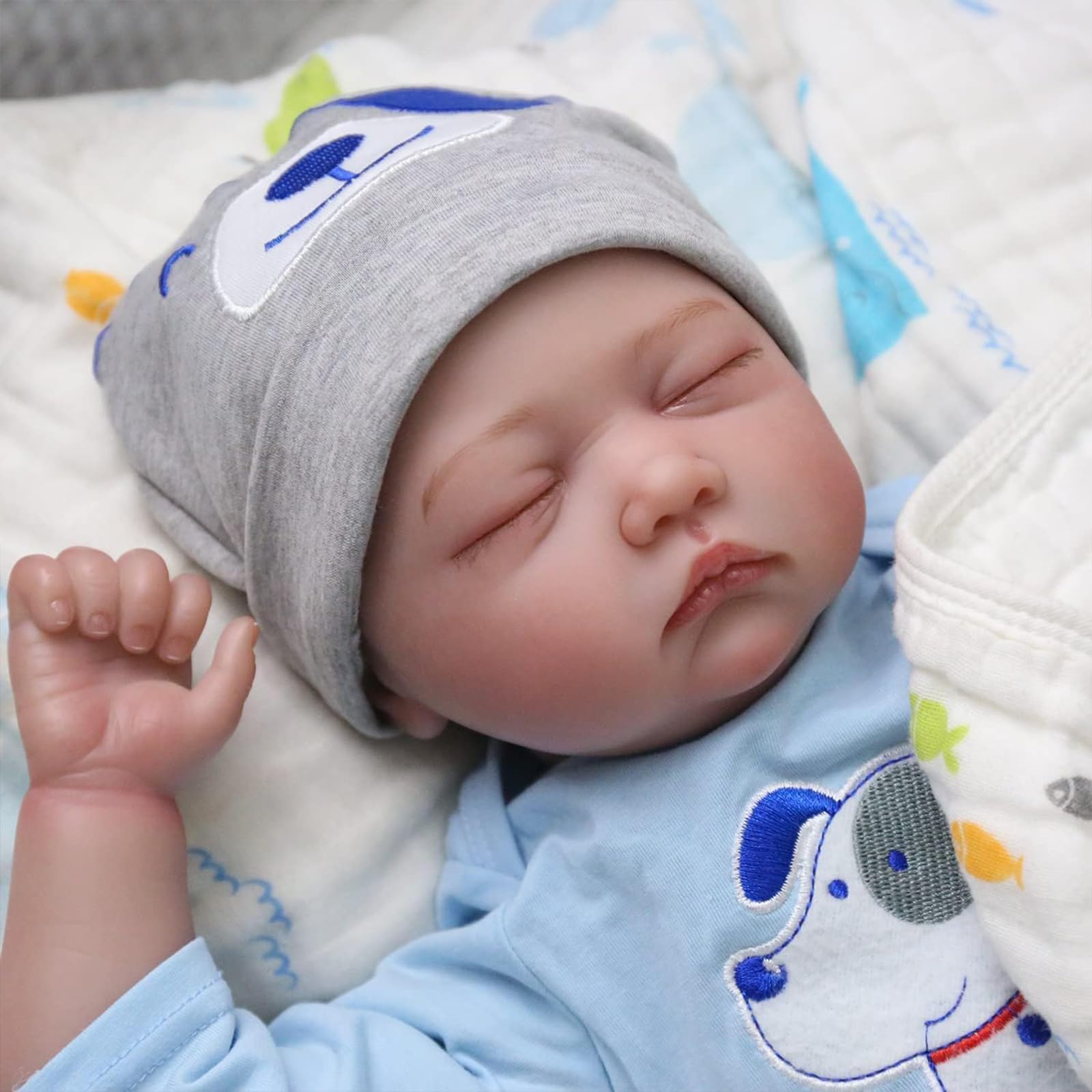 RUNGQIANY Reborn Babies 22inch 55cm Reborn Dolls Girl Soft Silicone Vinyl Cotton Body Reborn Baby Handmade Boys Girls Toys Gift Newborn Baby Doll （22 Inch Reborn Baby Girl Dolls）