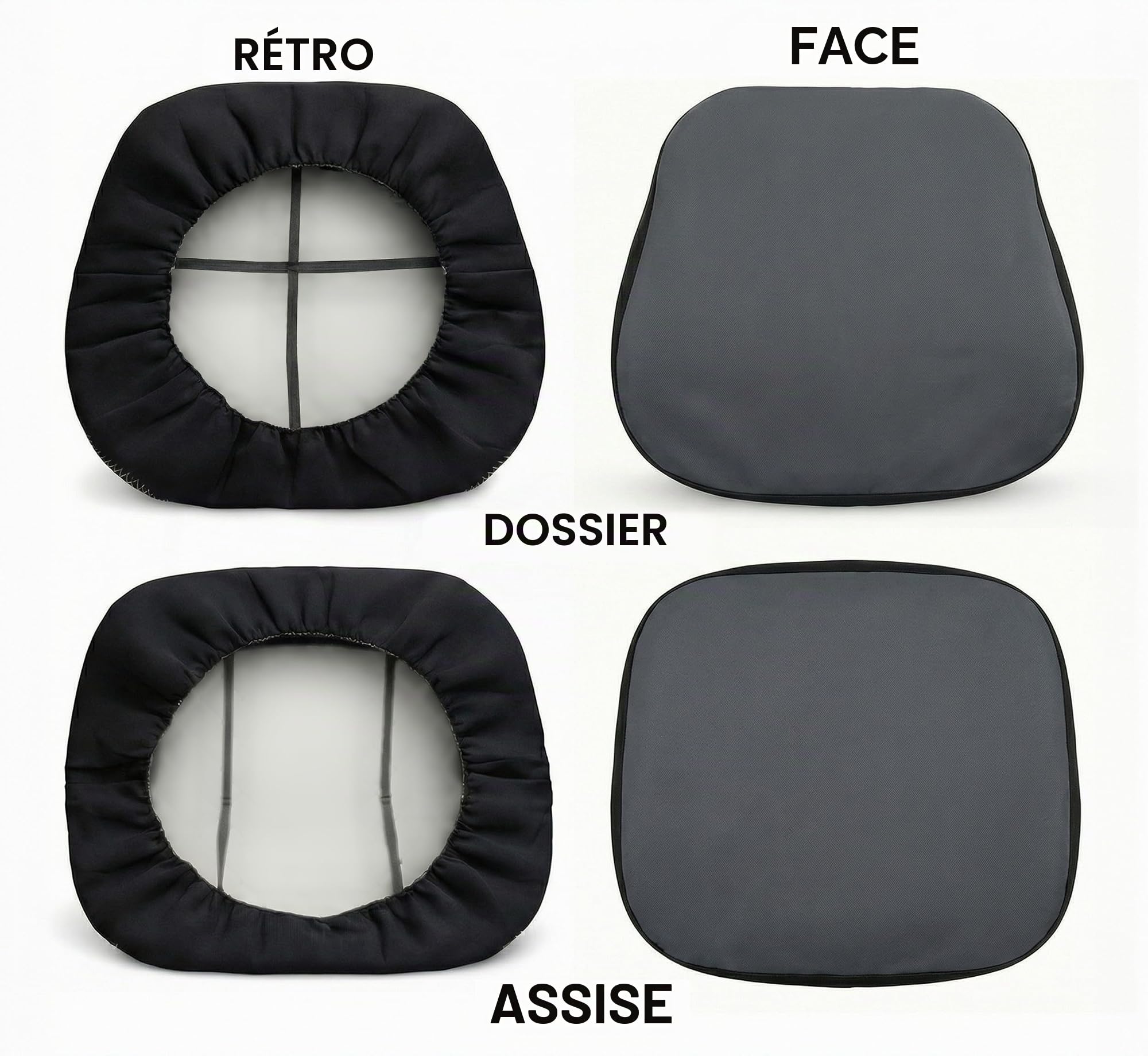 Auto Accessori Lupex - LS32 Housse de siège tracteur universelle - Assise et dossier en PU matelassée, coutures renforcées, protection et confort pour sièges agricoles (tissu gris)