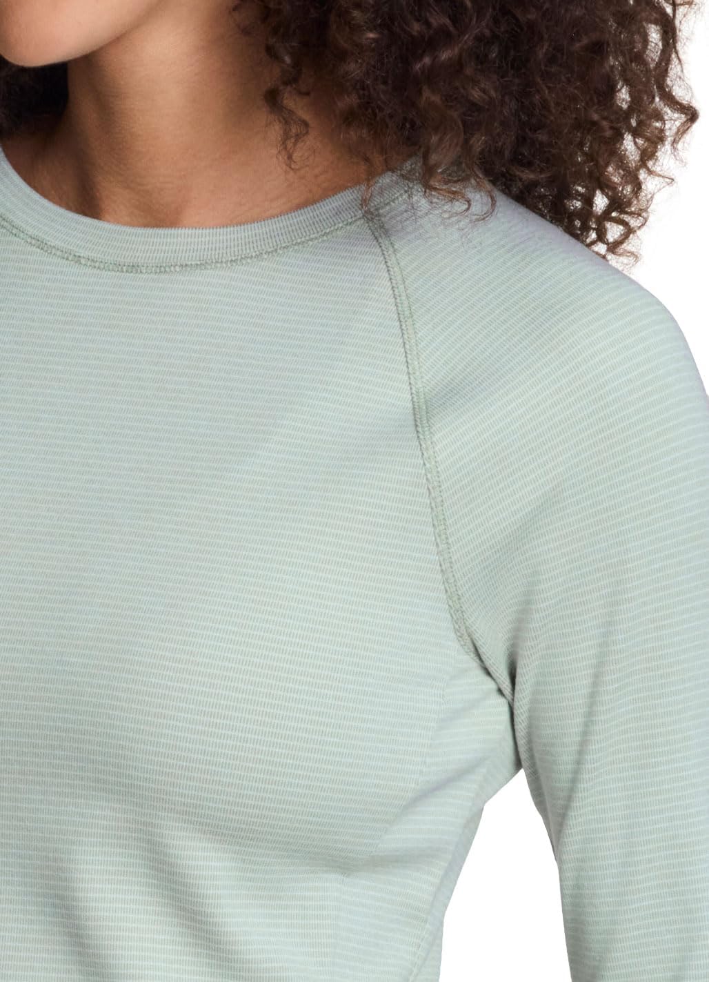 Avalanche Women's Long Sleeve T-Shirt Super Soft Lightweight Hiking Top with Thumbholes Transitional Crewneck Running Top Arctic Surf Stripe L - Image 2