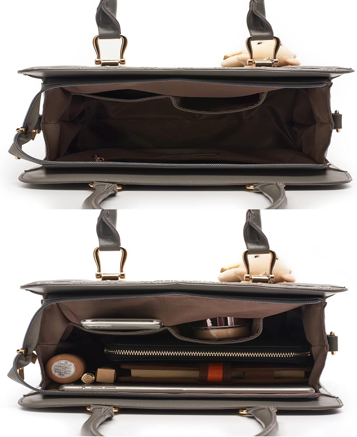 Women's Fashion Handbags Tote Bags Shoulder Bag Top Handle Satchel Purse Set 4pcs - Image 6