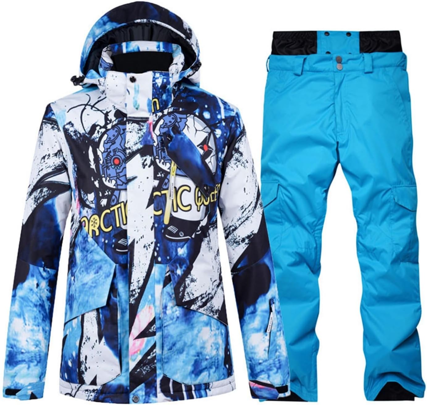 新品未使用   スノーボードウェア Amazon.co.jp: スノーボードウェア 上下セット メンズ スキーウェア