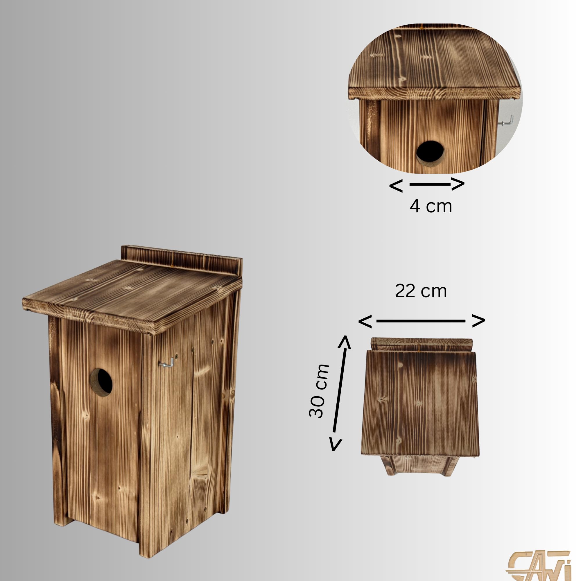 Caja nido para cámara Blink (cámara no incluida) – Madera ecológica, protección contra depredadores, inalámbrico, para observación de aves en el jardín