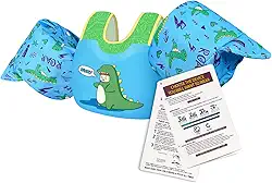 BLUEMARS Colete salva-vidas infantil USCG para crianças de 1/2/3/4/5/6 anos de idade, Boias infantis aprovadas pela Guarda Costeira para natação na piscina, passeios de barco, asas de água para