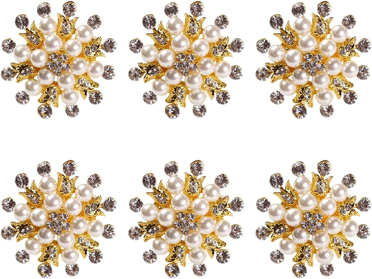 Porte-rondelles de Serviette Boucle/décorations de Table, Lot de 6 Supports en Strass for fête de Mariage, Maison, Cuisine, Table à Manger, Accessoires de Linge de Table
