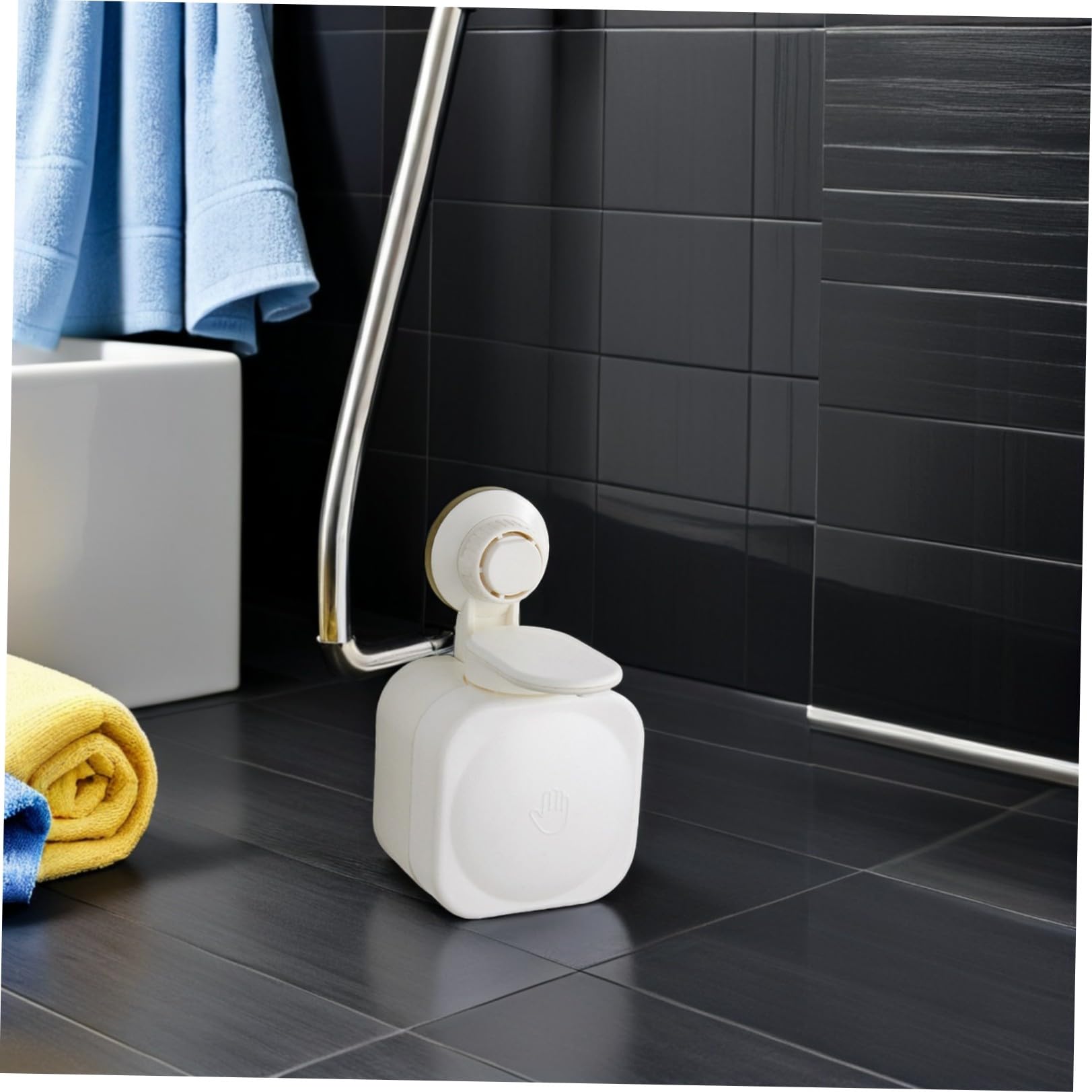 Ciieeo Dispensador de Jabón para Pared de Color Claro Ventosa sin Taladro, Dispensador de Champú y Gel de Manual, Apto para Baño y Cocina, Fácil de Usar Fugas, Diseño Compacto