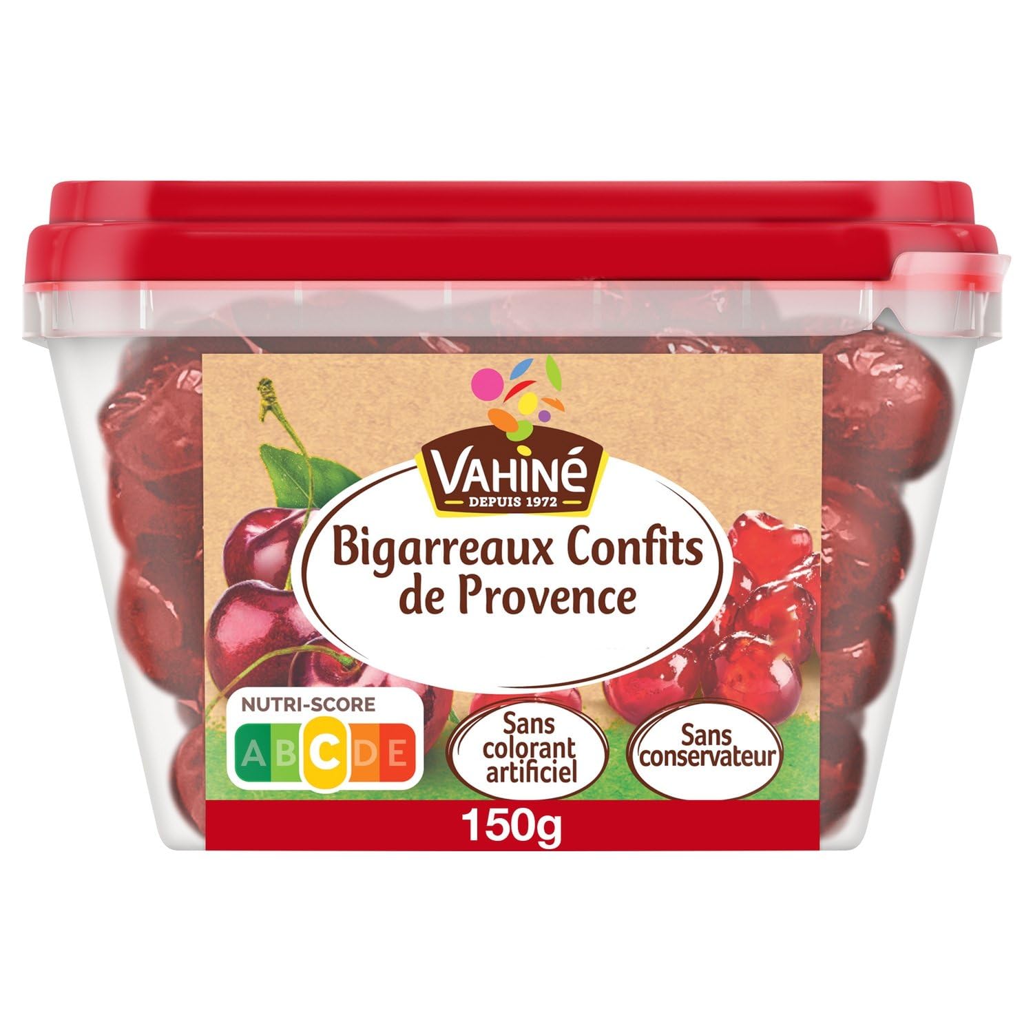 VAHINE – Délice Fruité aux Bigarreaux Confits, Texture Fondante pour Pâtisseries Gourmandes (Boîte 150g) - Le lot de 3