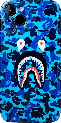 Imcooerkez Funda azul para iPhone 14 Plus con diseño genial para adolescentes, niños y niñas, divertida, suave, resistente, delgada, de cuerpo