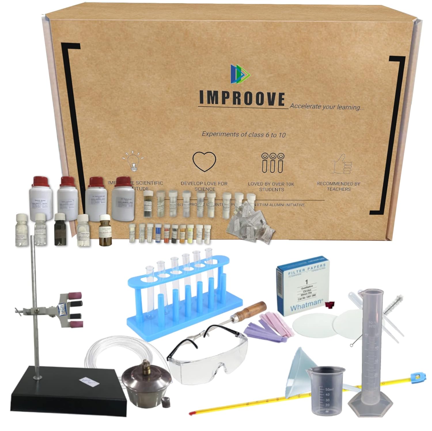 IMPROOVE Chemistry Experiment Home lab Kit(Class 6 to 10)