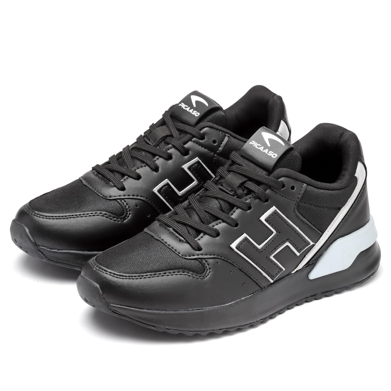 AIRSON Hugo Sports Shoes for Men | Running, Walking, Gym Shoes | Lightweight & Comfortable |Sports Shoes for Men | Ideal for Mens & Boys Black (B0CVQPYLMS) Amazon Price History, Amazon Price Tracker