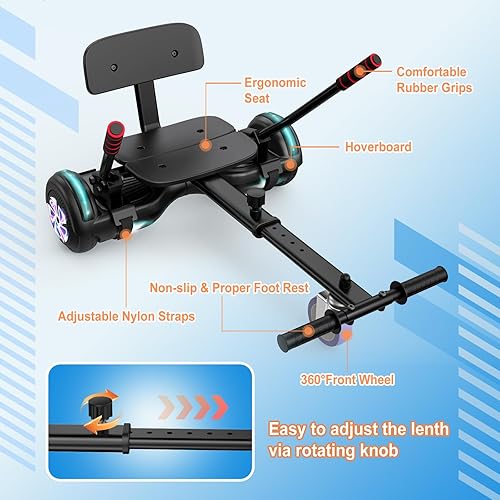 Miniatura 5 de LIEAGLE Hoverboard - Patineta autoequilibrante de 16.5 cm, 6.5 pulgadas, con ruedas Bluetooth, luces LED, para niños y adultos