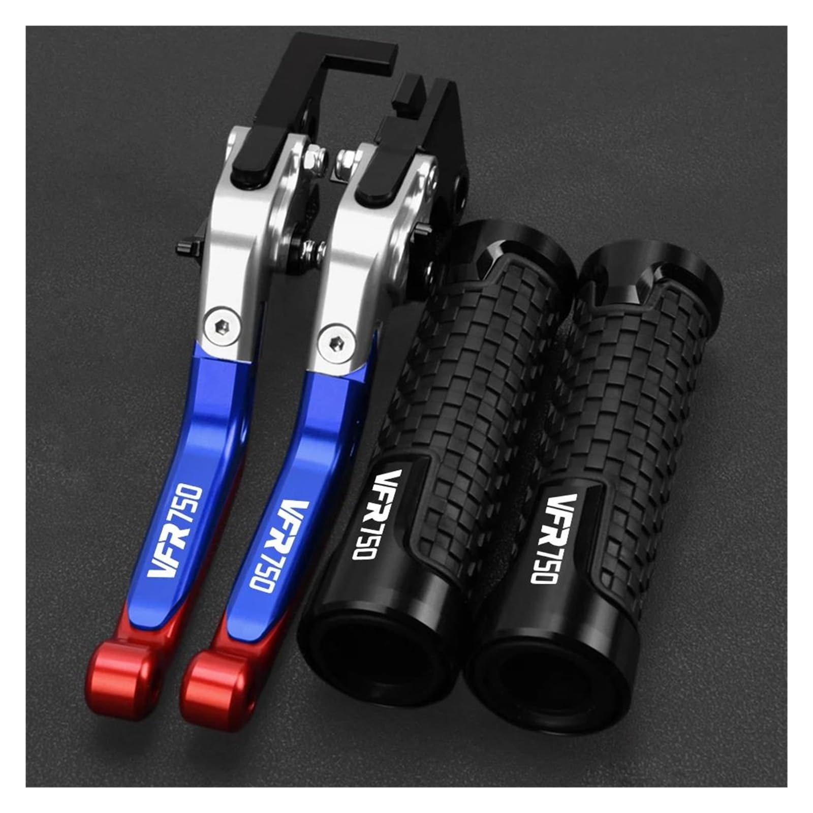 Uchwyty motocyklowe Dźwignie Sprzęgła Hamulca VFR750 Uchwyty Kierownicy Uchwyty Do H&ONDA VFR750F VFR750R VFR750 VFR 750 FH FV(Blue2)