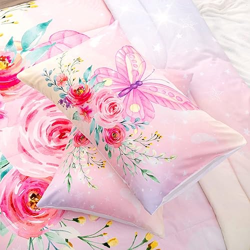 Miniatura 7 de CVHouse Juego de edredón de mariposa, lujoso juego de ropa de cama de mariposa azul para niños y adolescentes, edredón de mariposas azules, juego de