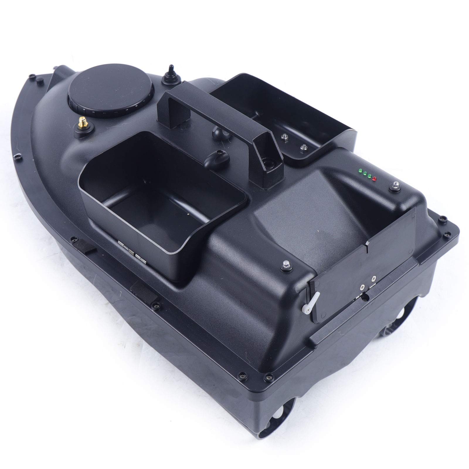 Bateau amorceur, 500M 2KG Bateau d'alimentation, Double Moteur, Bateau Amorceur Peche Carpe, avec 2 * Moteurs, pour pêche de Nuit, pêche à la Carpe