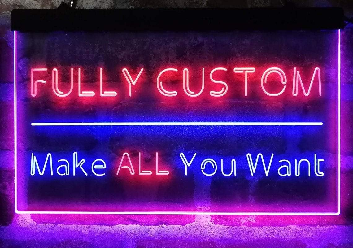 BPA Custom Name Neon Sign Board Decorative All Personalized Options 8 X 12 Inches