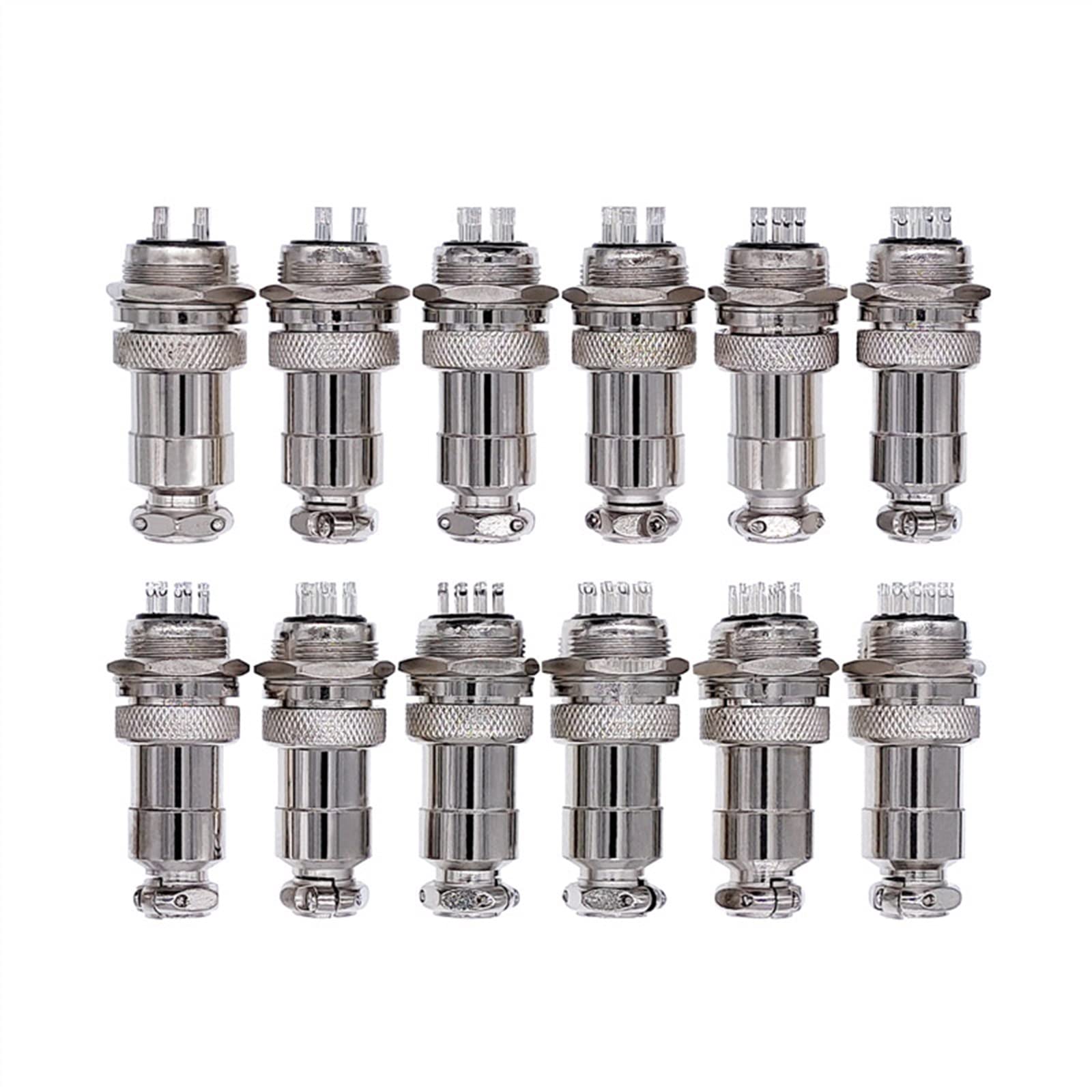 Connettore Aviation GX20 4 Pin - Spinotto Maschio/Femmina In Metallo Per Cavi - Foto 2