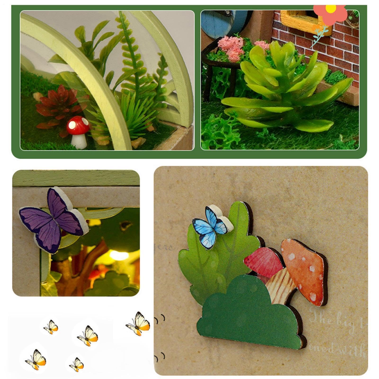 Zestawy Booknook Tiny Handmade Dekoracyjne Puzzle Craft Set | Domek dla lalek Booknook biblioteka dla dzieci dorosłych rodzina przyjaciel dom kryty szkoła urodziny