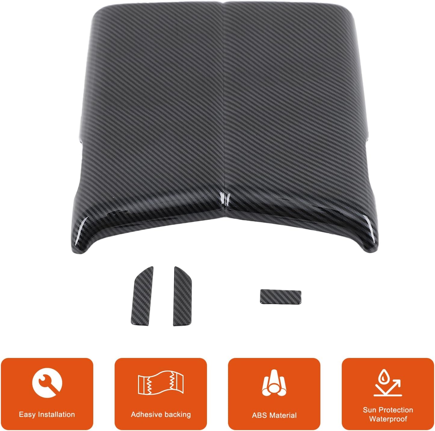 PIUGILH Car Armrest Box Protective Cover Compatible with Toyota Land Cruiser LC300 2023 2024 2025 Interior Accessories, Carbon Fiber Color