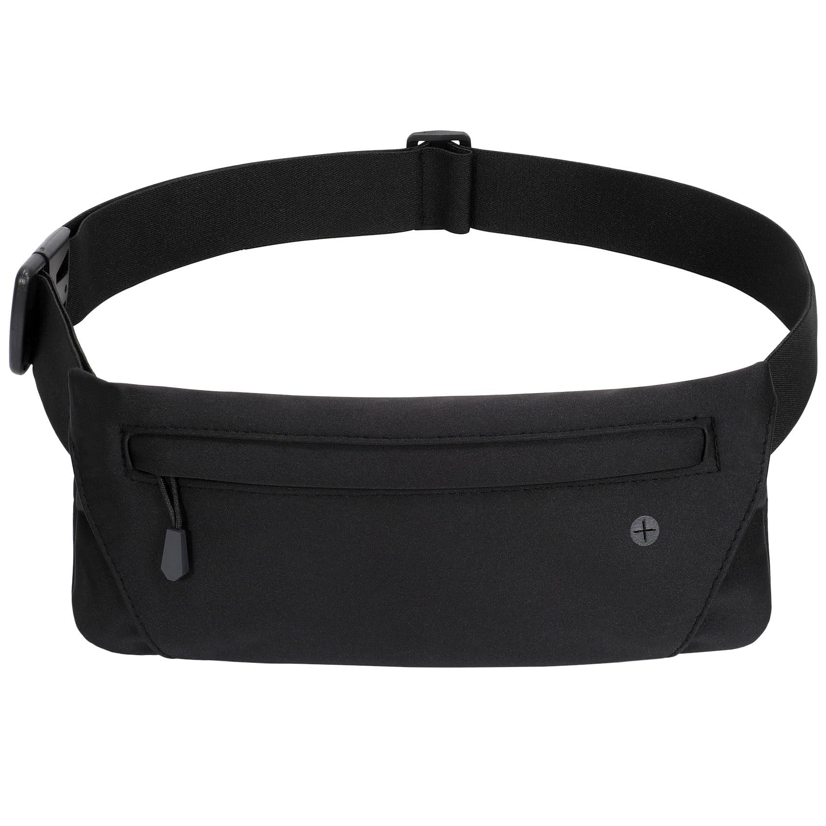 WHIPPY Running Belt for Phone Bag Running Gifts for Women Fanny Pack for Men Elastic Runners Money Belt Phone Holder Hiking Waist Pack, Black — image 1