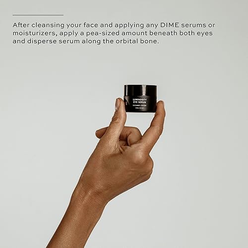 Miniatura 5 de DIME Beauty Luminosity Suero para ojos, suero refrescante para ojos con péptidos y sqaulano, reduce las ojeras y las líneas finas, 1 unidad