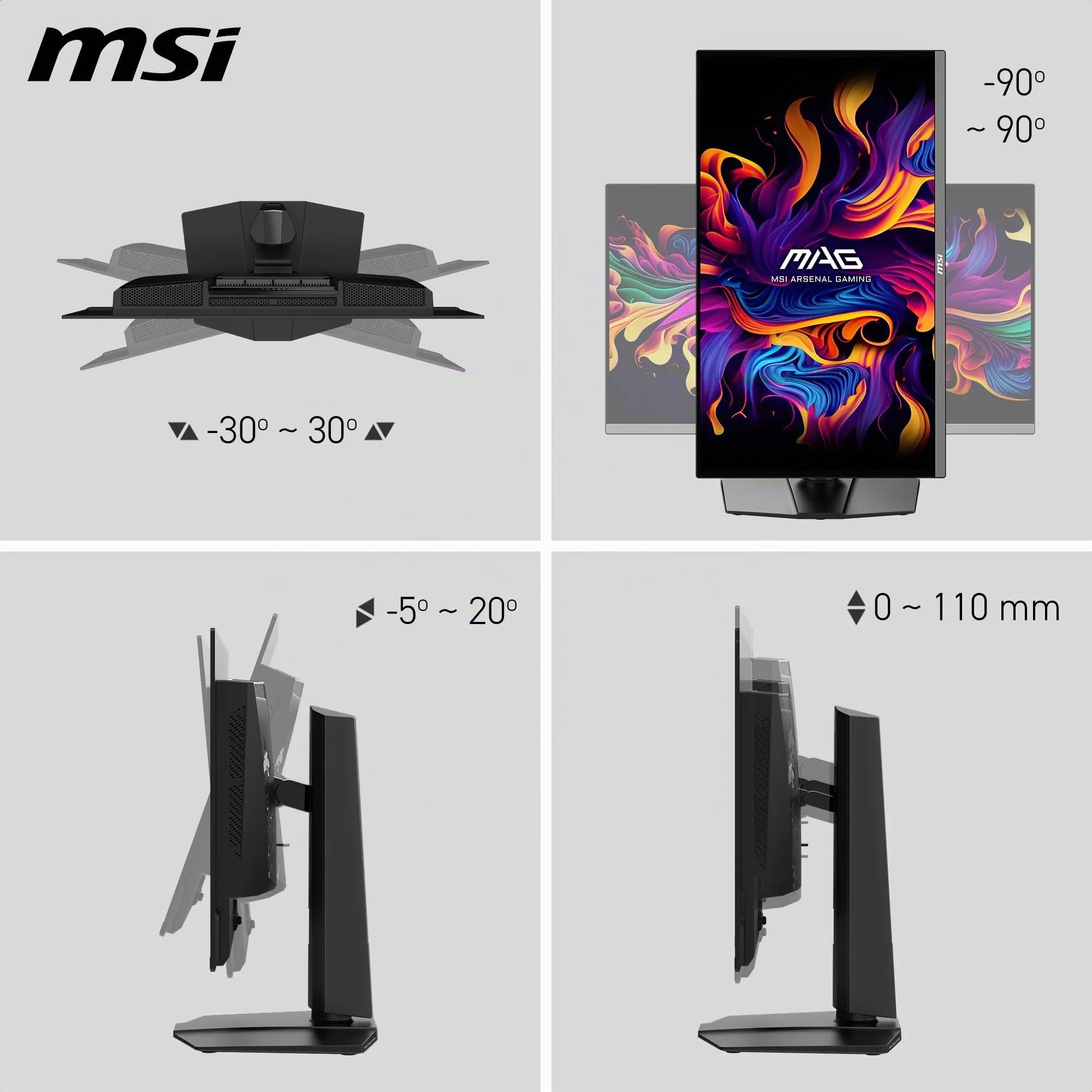 MSI MAG 272QP QD-OLED X50 Gaming Display 27" WQHD - Quantum Dot OLED Panel 2560 x 1440, 500Hz / 0,03 ms, DisplayHDR True Black 500, AMD FreeSync Premium Pro, HDMI 2.1, DP 1.4a, Czarny