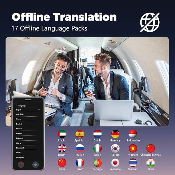 LivElect Language Translator Device, 5 inch Instant Translator No WiFi, AI Portable Translator, 139 Languages Two Way Real-Time Voice Translation, WiFi&Offline&Photo Translation for Travel Business