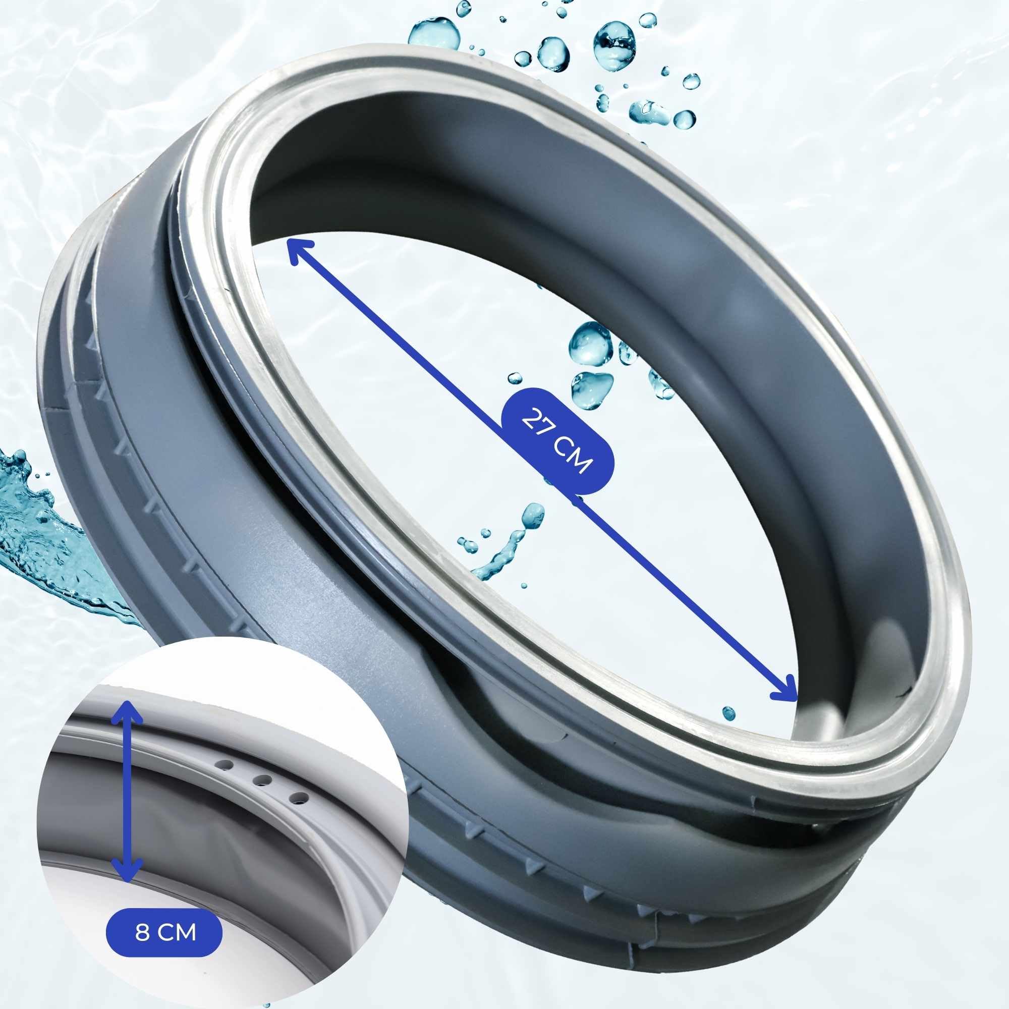 ChefZoco Goma Puerta Lavadora - Compatible con Bosch, Siemens, Balay - Códigos 00354135, 362254