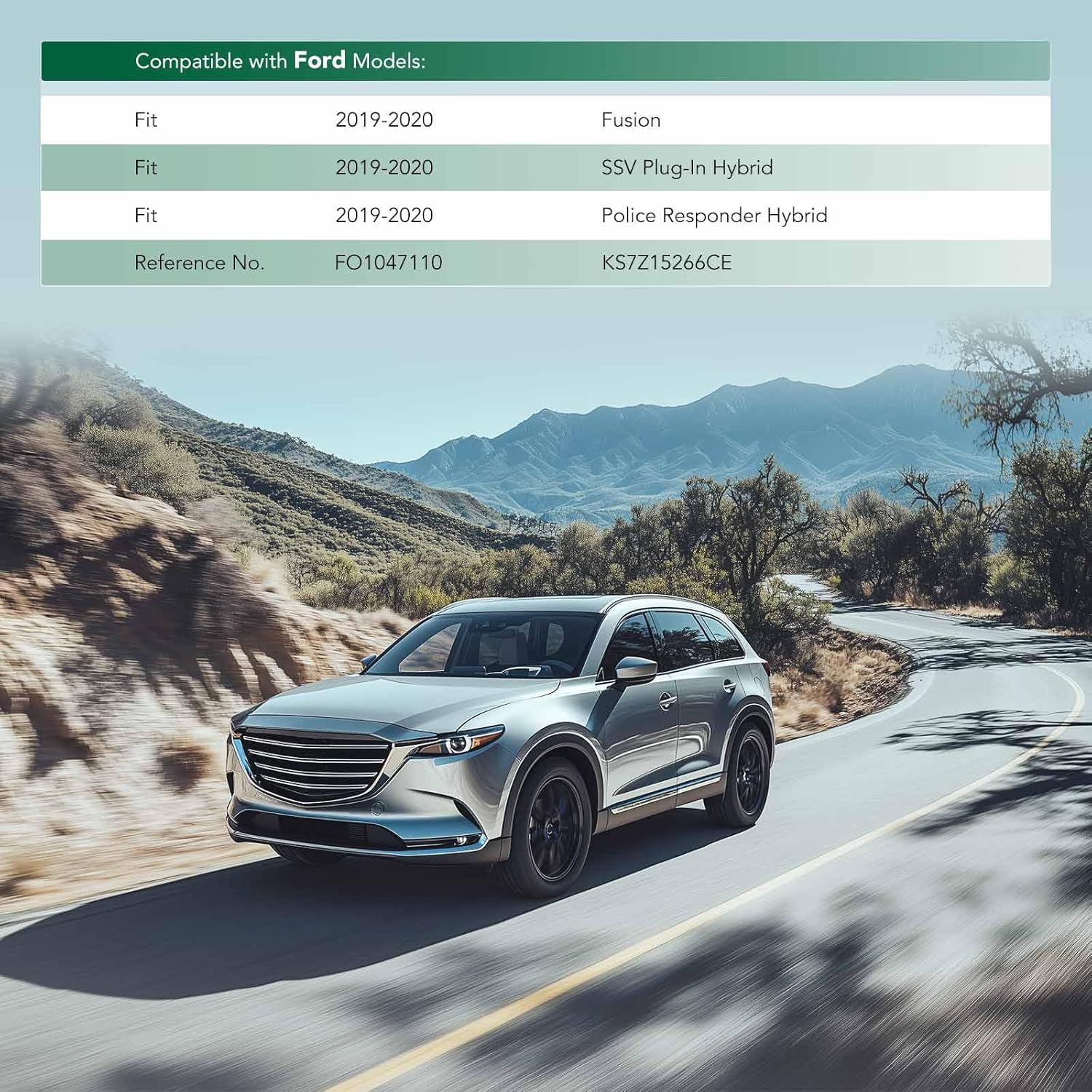 YHTAUTO Front Bumper Trim Compatible with Ford Fusion (Except Sport Models)/Police Responder Hybrid/SSV Plug-in Hybrid 2019-2020, Front Right Passenger Side