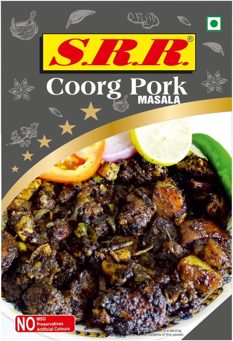 SRR MASALA Coorg Pork Masalas , 100 g (Pack of 5)